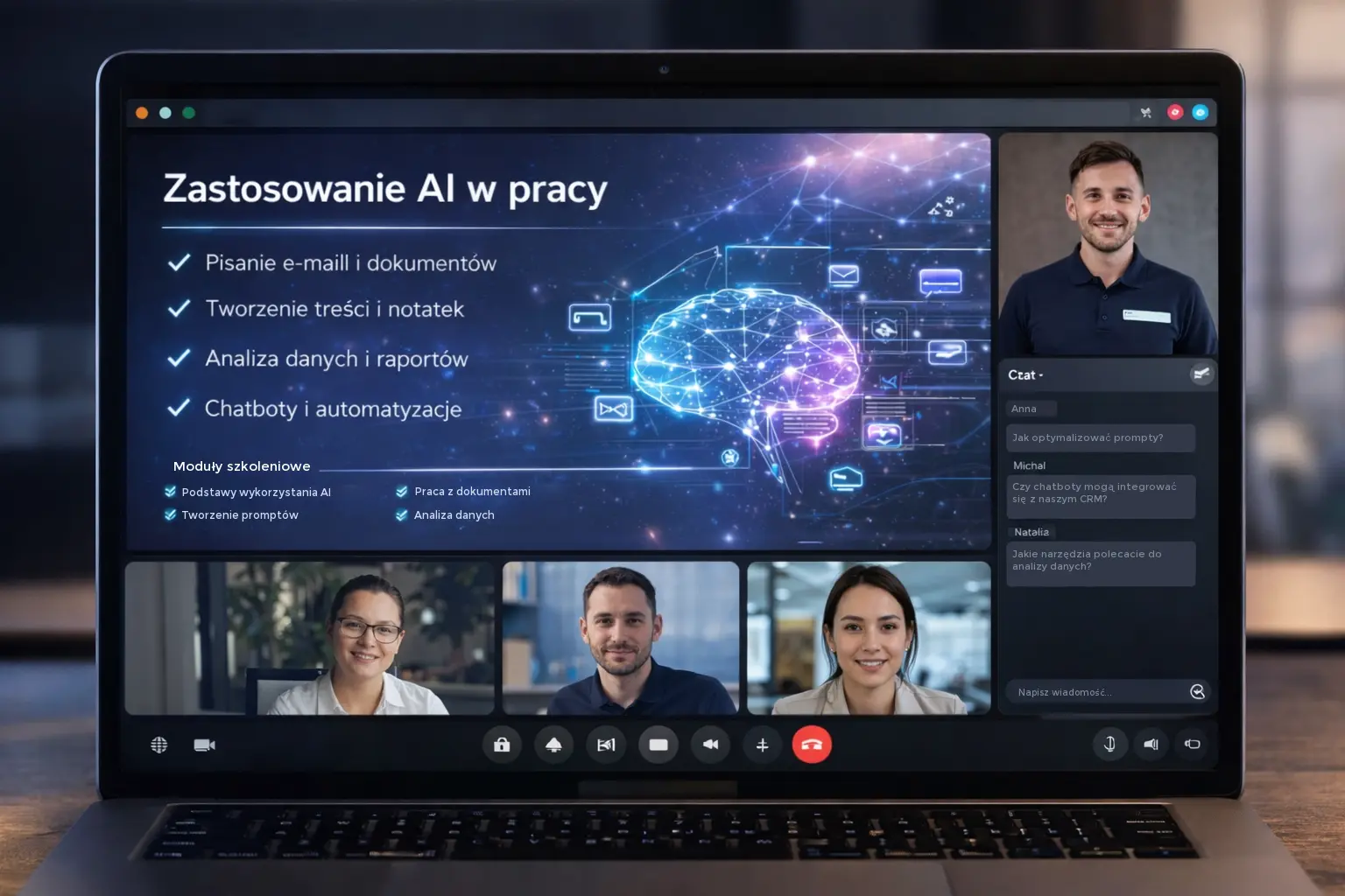 Szkolenie AI w formie webinaru